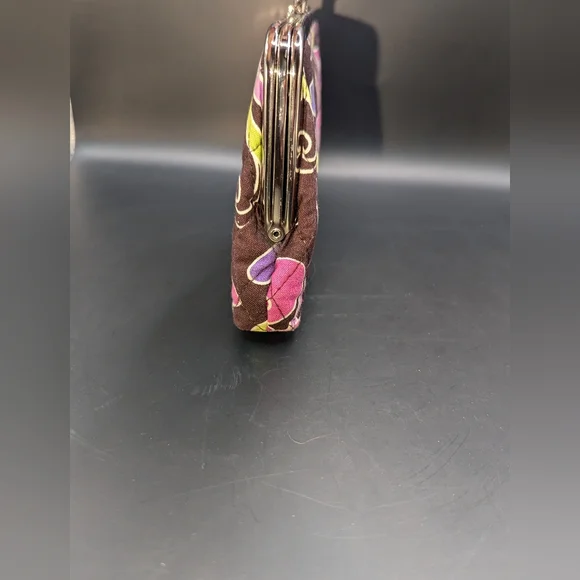 Vera Bradley Wallet Brown Floral Double Compartment Wallet - Picture 10 of 10